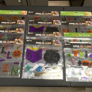 Holiday window gel cling fall decorations NEW reusable autumn, fall, Halloween